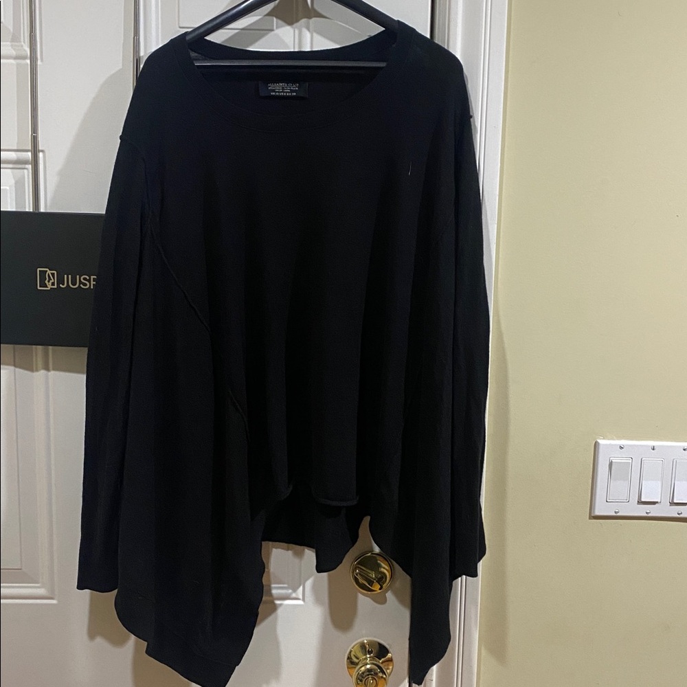 All Saints Spitalfields Jagger Godiva Jumper Black Asymmetrical
Sweater